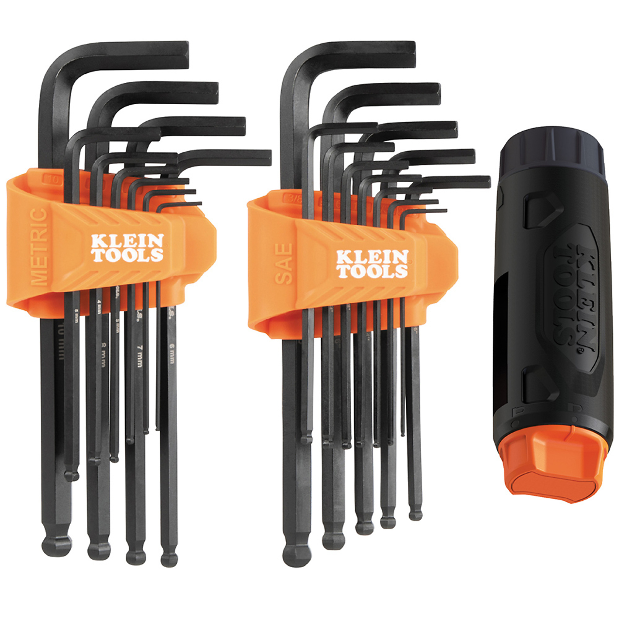 Klein Tools, Long Ball-End Hex Key Set with Handle, SAE and Met, Pieces (qty.) 22 Model# BLS22H